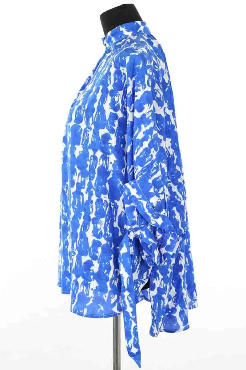 Blouse Christian Wijnants Tadi Bleu en Soie