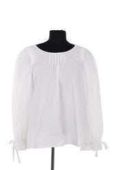 Blouse Claudie Pierlot Blanc en Coton, taille M - Seconde Main
