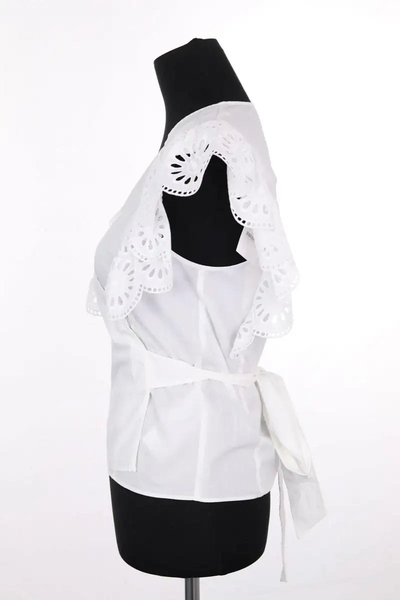 Blouse Claudie Pierlot Blanc en Coton