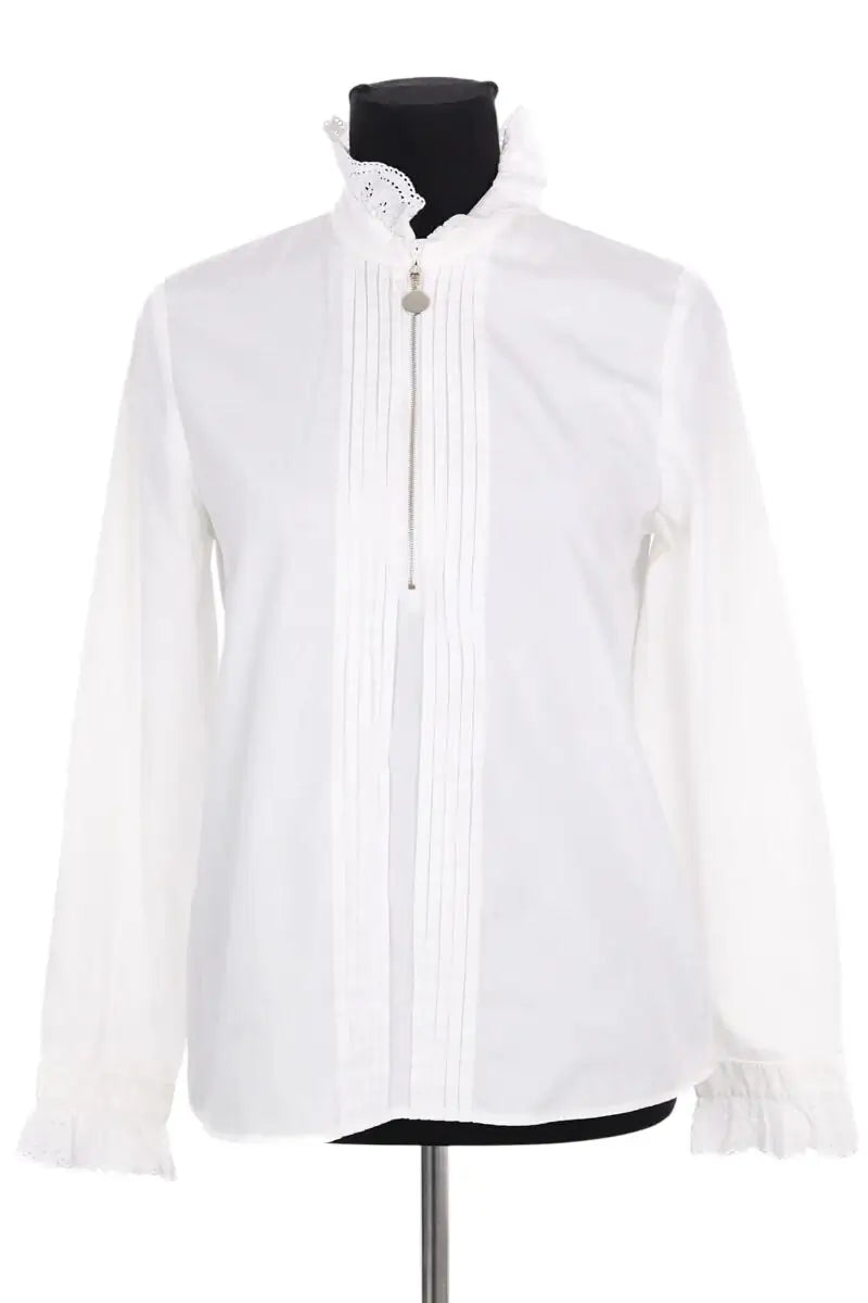 Blouse Claudie Pierlot Blanc en Coton, taille S - Seconde Main