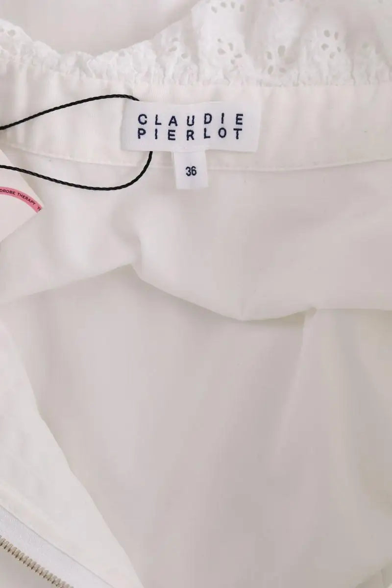 Blouse Claudie Pierlot Blanc en Coton