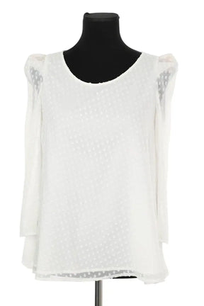 Blouse Claudie Pierlot Blanc en Synthétique, taille L - Seconde Main