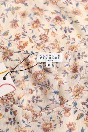 Blouse Claudie Pierlot Ecru en Synthétique