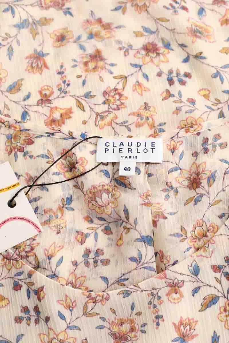 Blouse Claudie Pierlot Ecru en Synthétique
