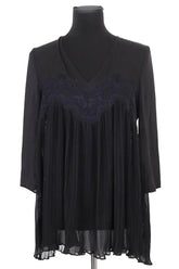 Blouse Claudie Pierlot Noir en Synthétique, taille S - Seconde Main