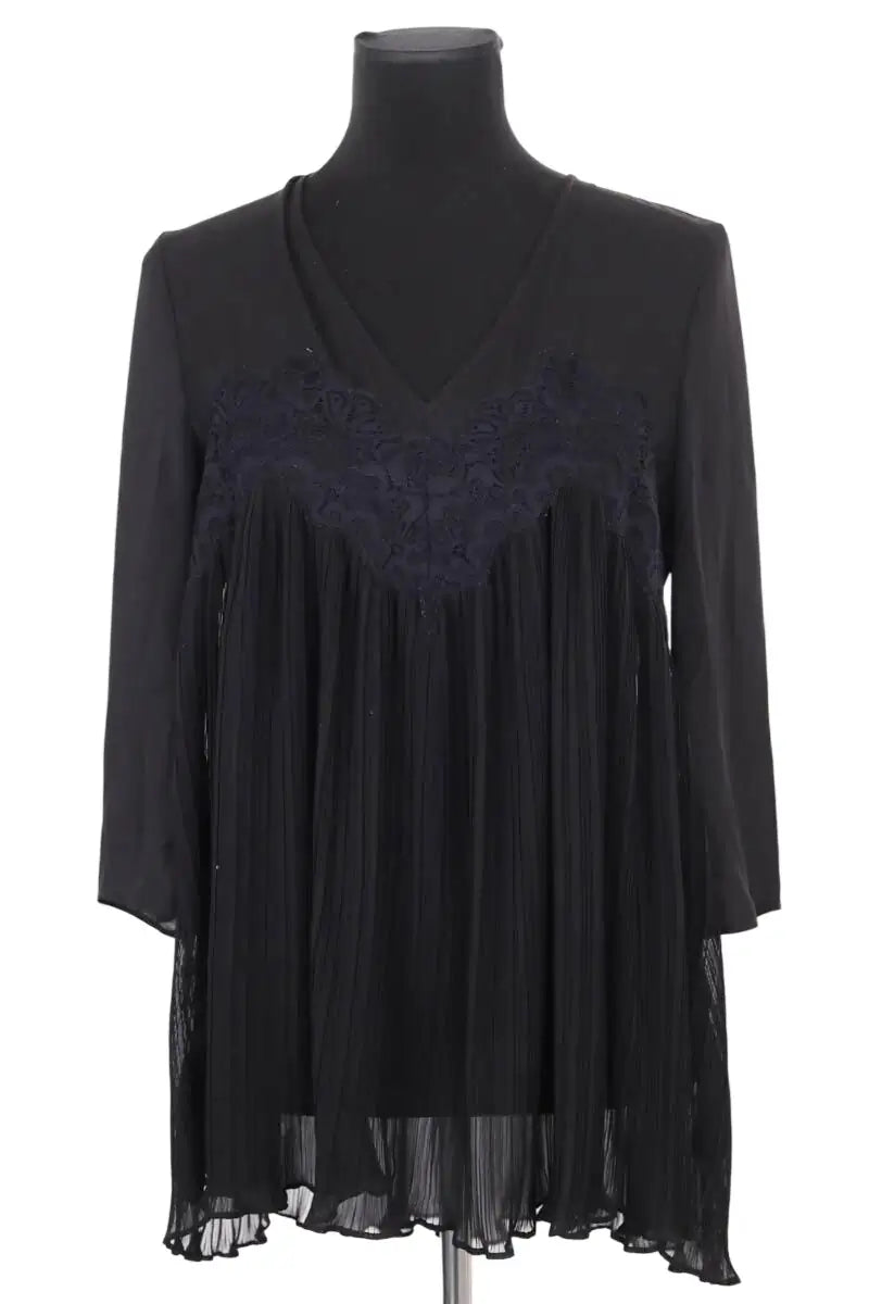 Blouse Claudie Pierlot Noir en Synthétique, taille S - Seconde Main