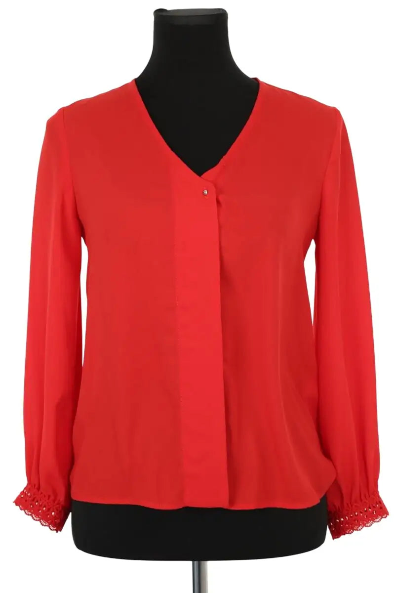 Blouse Claudie Pierlot Rouge en Polyester, taille S - Seconde Main