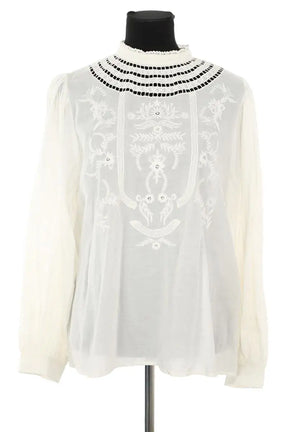 Blouse Des Petits Hauts Blanc en Coton, taille S - Seconde Main