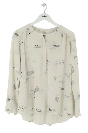 Blouse Des Petits Hauts Blanc en Soie, taille S - Seconde Main