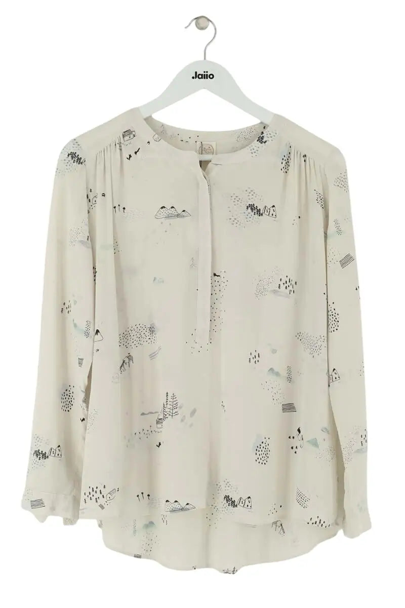 Blouse Des Petits Hauts Blanc en Soie, taille S - Seconde Main