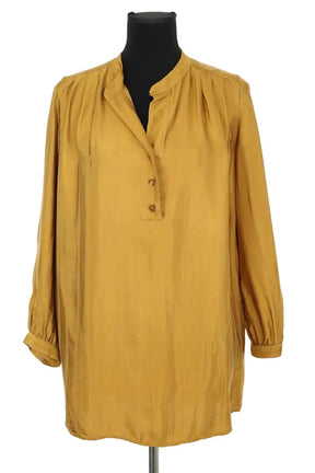 Blouse Des Petits Hauts Doré en Viscose, taille S - Seconde Main