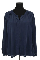 Blouse Des Petits Hauts Gupinette Bleu en Soie, taille S - Seconde Main