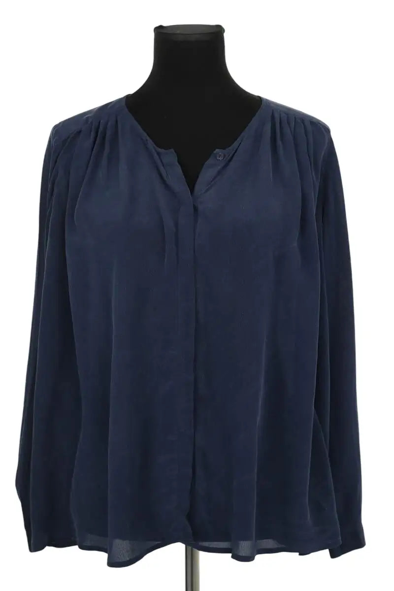 Blouse Des Petits Hauts Gupinette Bleu en Soie, taille S - Seconde Main