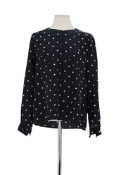 Blouse Des Petits Hauts Noir en Soie, taille S - Seconde Main