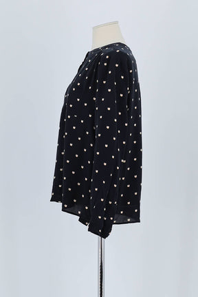 Blouse Des Petits Hauts Noir en Soie