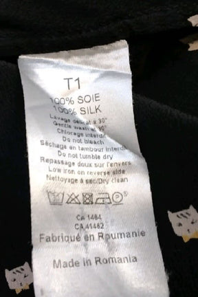 Blouse Des Petits Hauts Noir en Soie