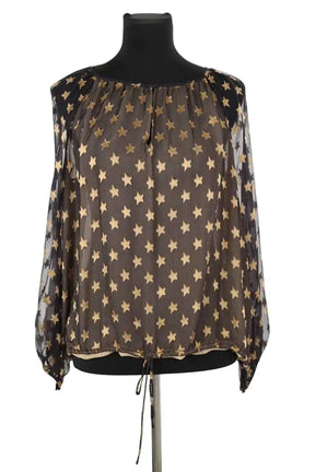 Blouse Diane Von Furstenberg Noir en Soie, taille M - Seconde Main