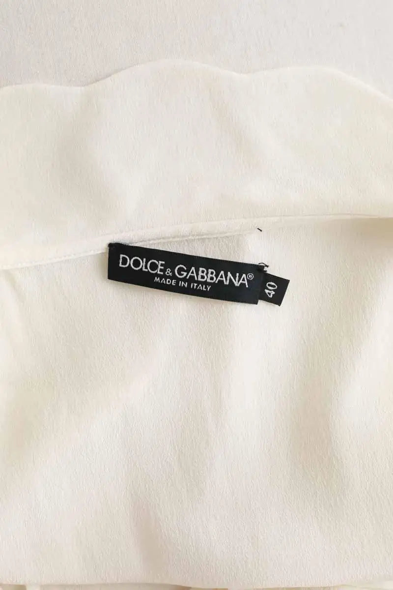 Blouse Dolce & Gabbana Blanc en Soie