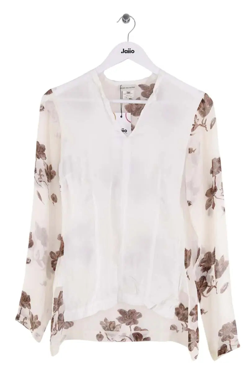 Blouse Dries Van Noten Ecru en Soie, taille S - Seconde Main