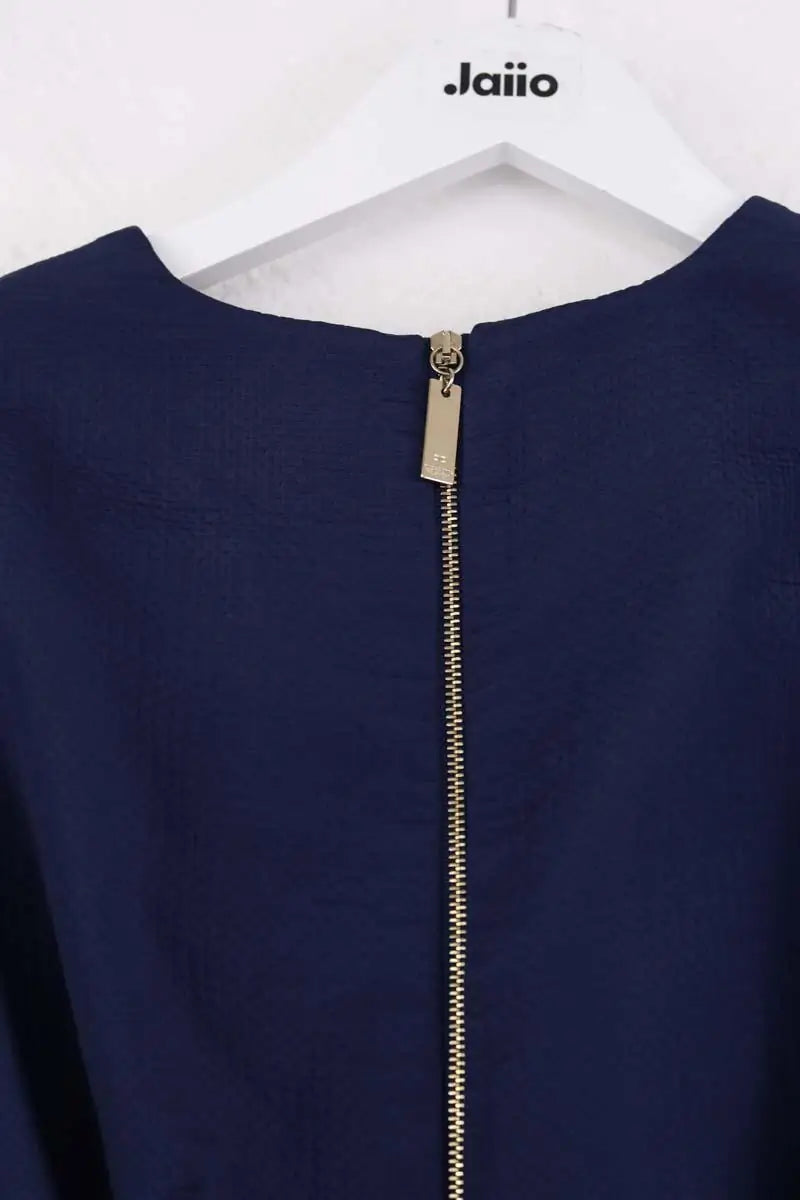 Blouse Elisabetta Franchi Marine en Synthétique