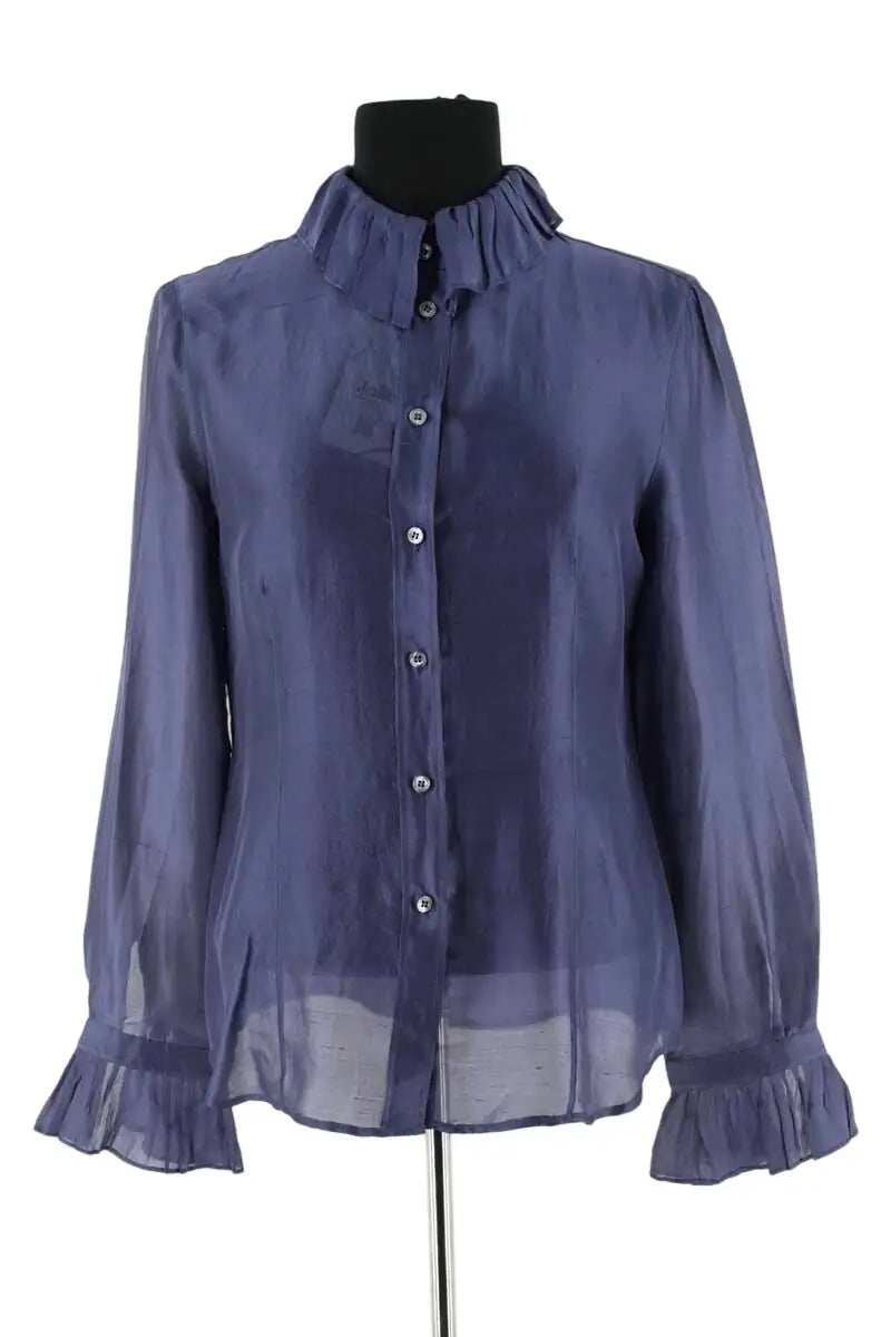 Blouse Emporio Armani Bleu en Synthétique, taille M - Seconde Main