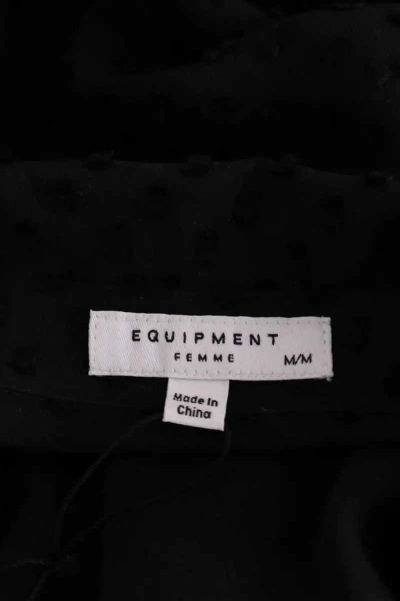 Blouse Equipment Noir en Soie