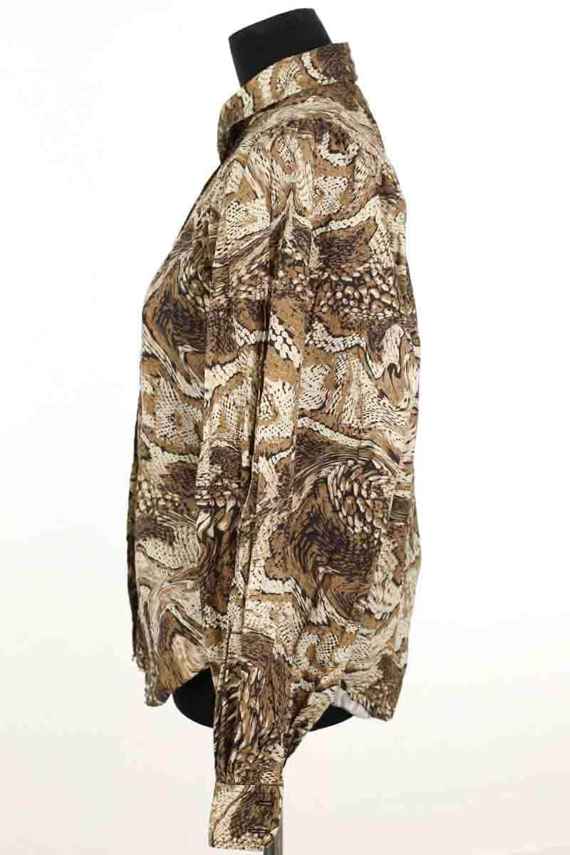 Blouse Ganni Camel en Coton
