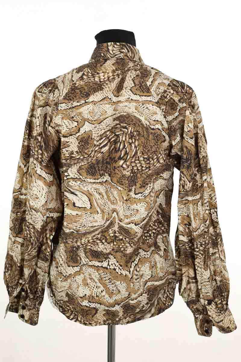Blouse Ganni Camel en Coton