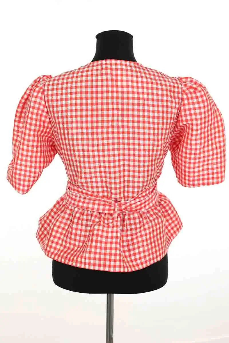Blouse Ganni Rouge en Synthétique