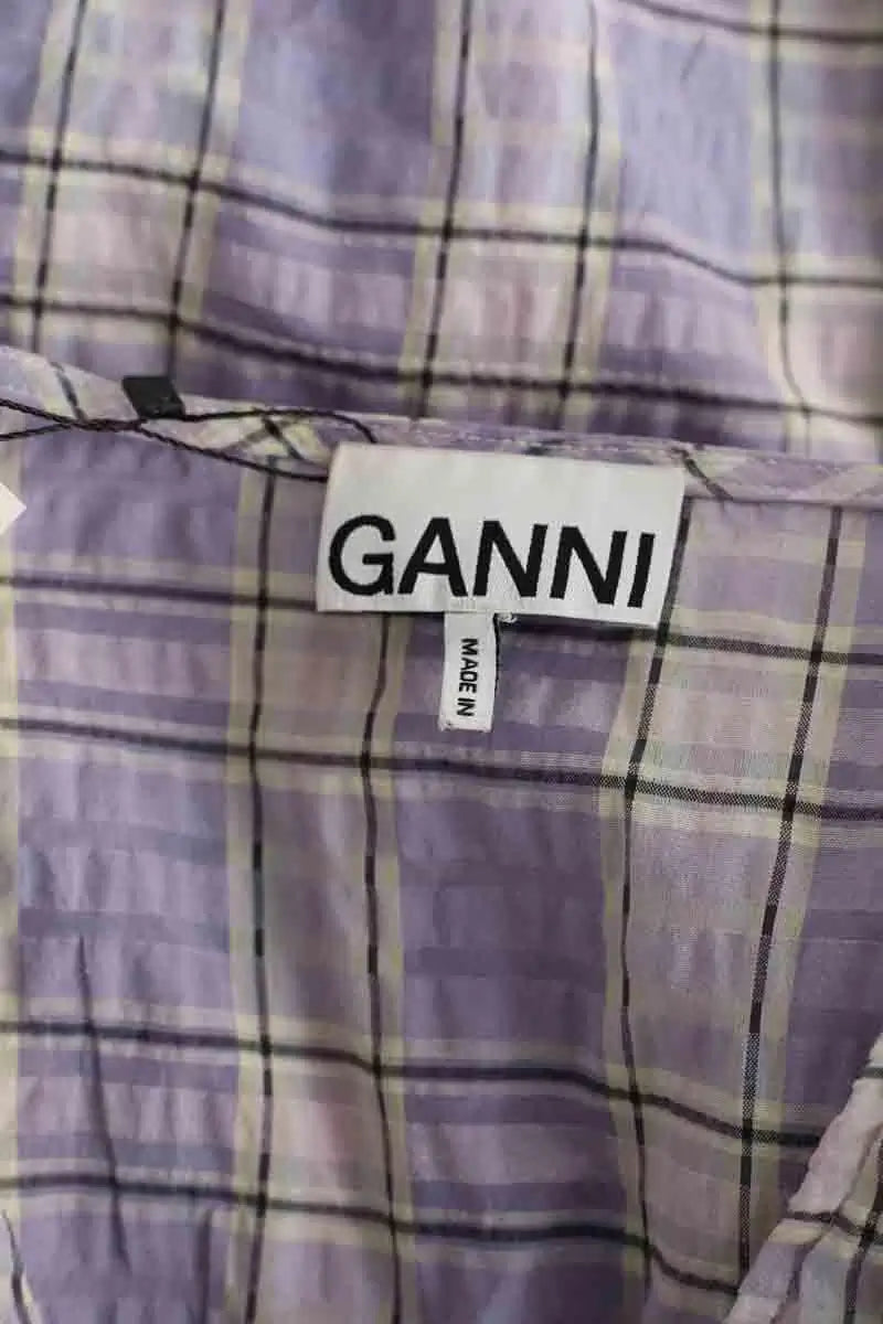 Blouse Ganni Violet en Coton