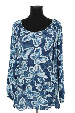 Blouse Gerard Darel Bleu en Soie, taille XL - Seconde Main