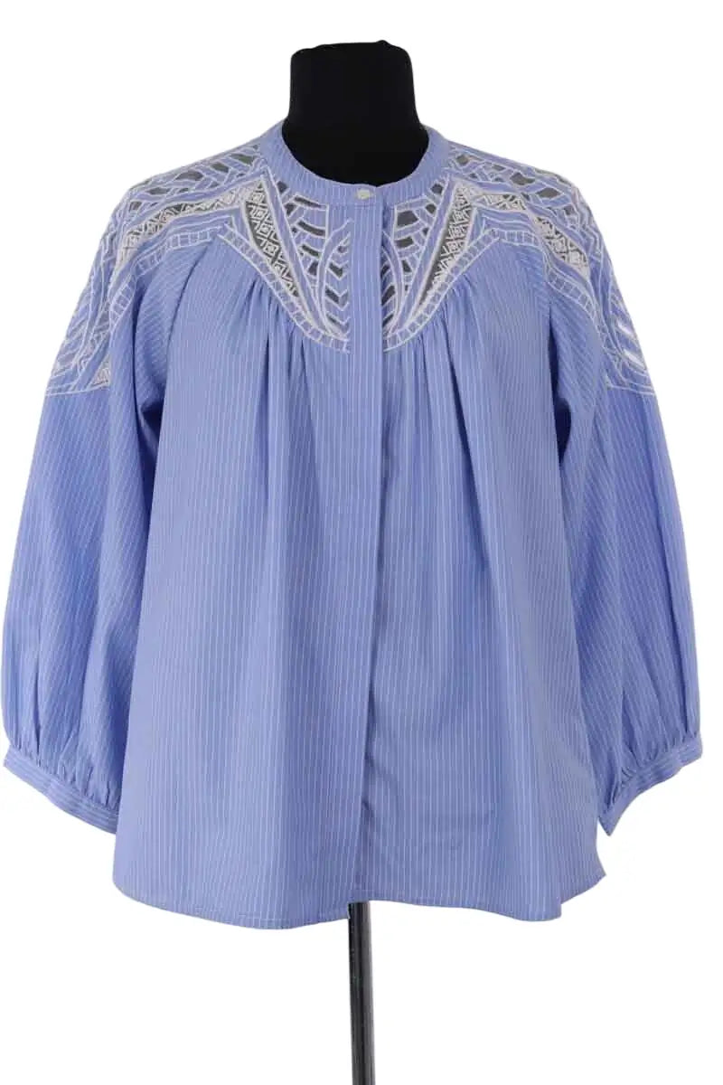 Blouse Gerard Darel Bleu en Synthétique, taille S - Seconde Main