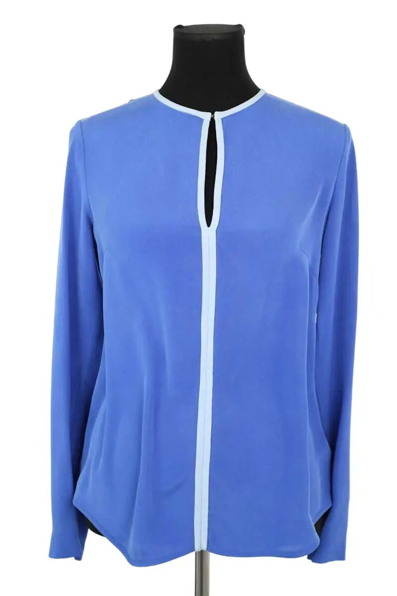 Blouse Joseph Bleu en Soie, taille M - Seconde Main