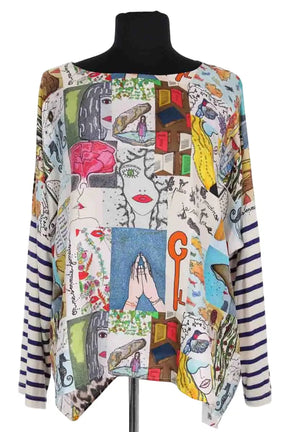Blouse La Prestic Ouiston Multicolore en Soie, taille M - Seconde Main