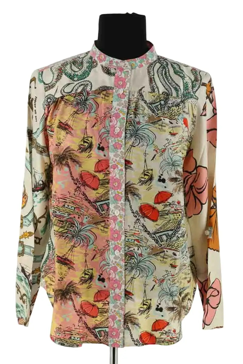 Blouse La Prestic Ouiston Multicolore en Soie, taille S - Seconde Main