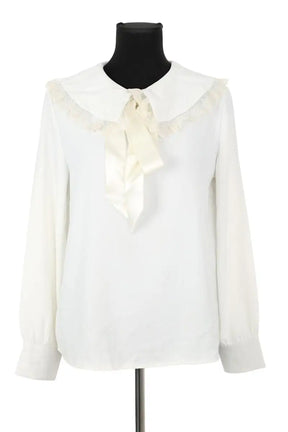 Blouse La Veste Blanc en Polyester, taille L - Seconde Main