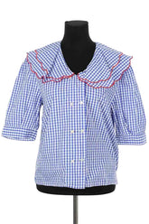 Blouse La Veste Bleu en Coton, taille XL - Seconde Main
