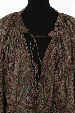 Blouse Laurence Bras Kaki en Viscose