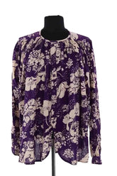 Blouse Laurence Bras Violet en Coton, taille M - Seconde Main