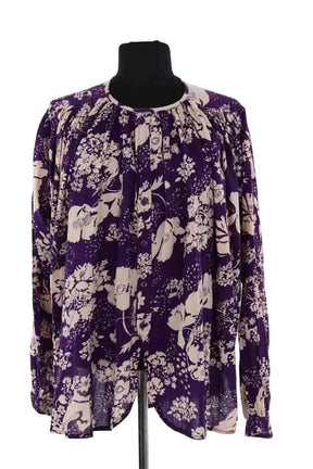 Blouse Laurence Bras Violet en Coton, taille M - Seconde Main