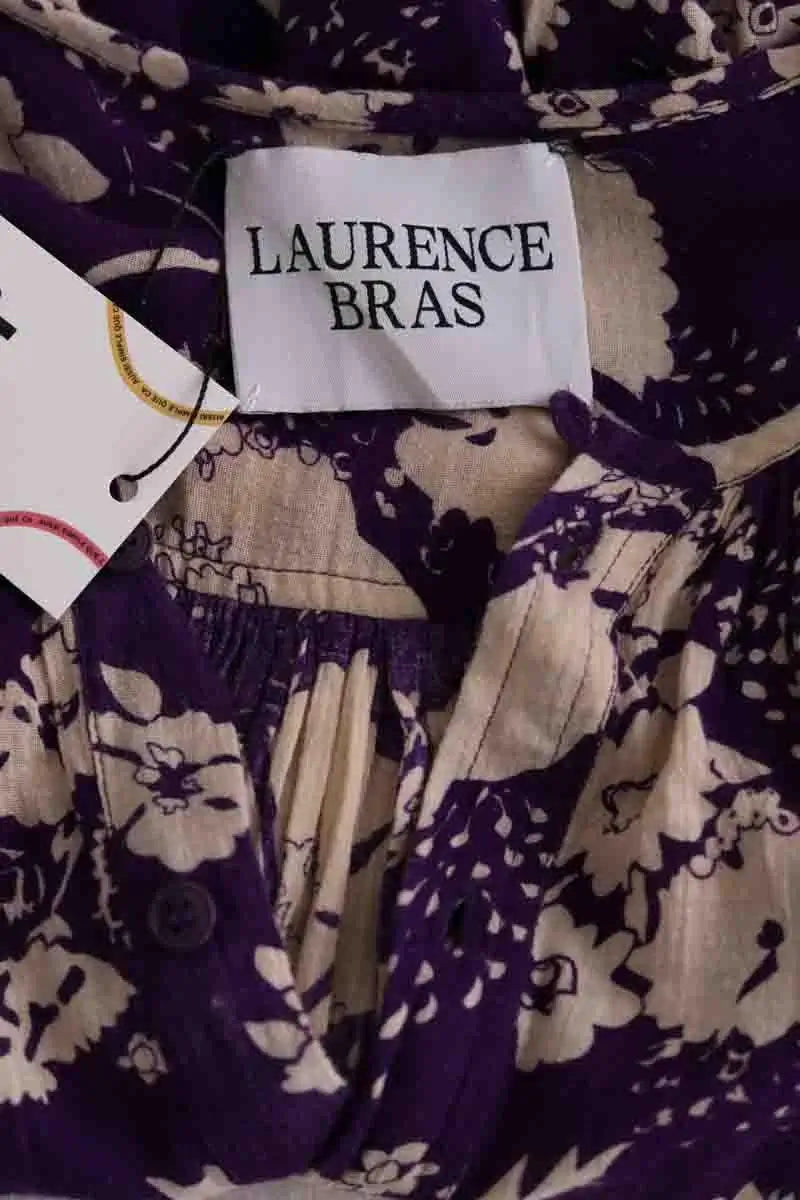 Blouse Laurence Bras Violet en Coton