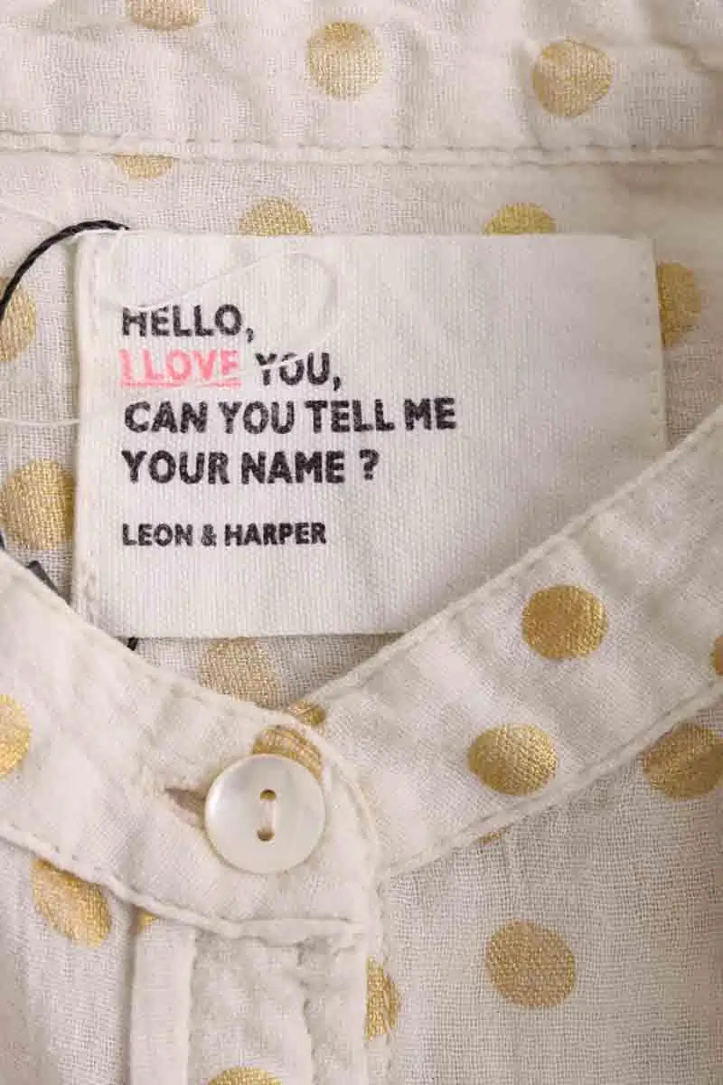 Blouse Leon & Harper Ecru en Coton