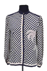 Blouse Louis Feraud Marine en Soie, taille S - Seconde Main