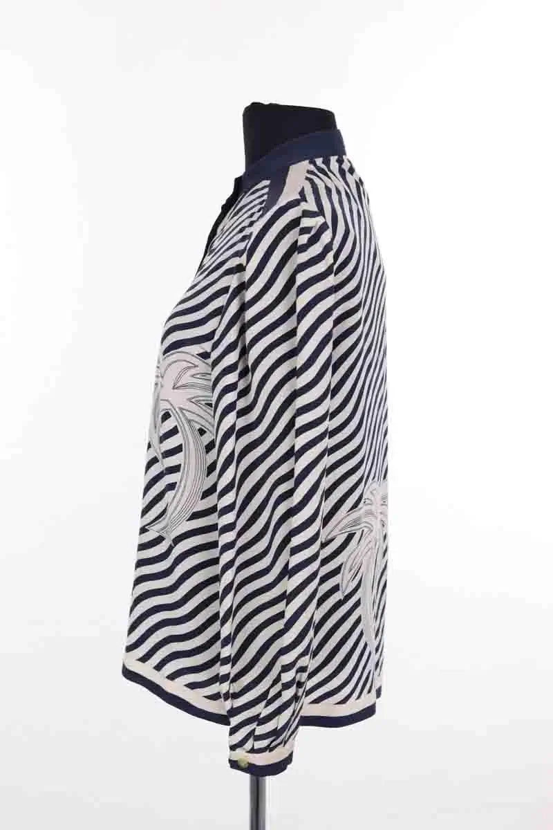 Blouse Louis Feraud Marine en Soie