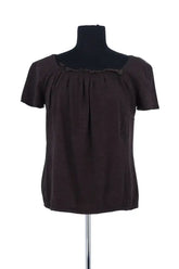 Blouse Louis Vuitton Marron en Soie, taille M - Seconde Main