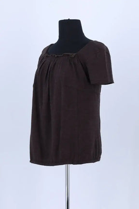 Blouse Louis Vuitton Marron en Soie
