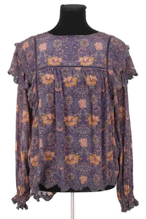 Blouse Louise Misha Violet en Viscose, taille S - Seconde Main