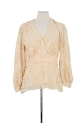 Blouse Maje Beige en Polyester, taille L - Seconde Main