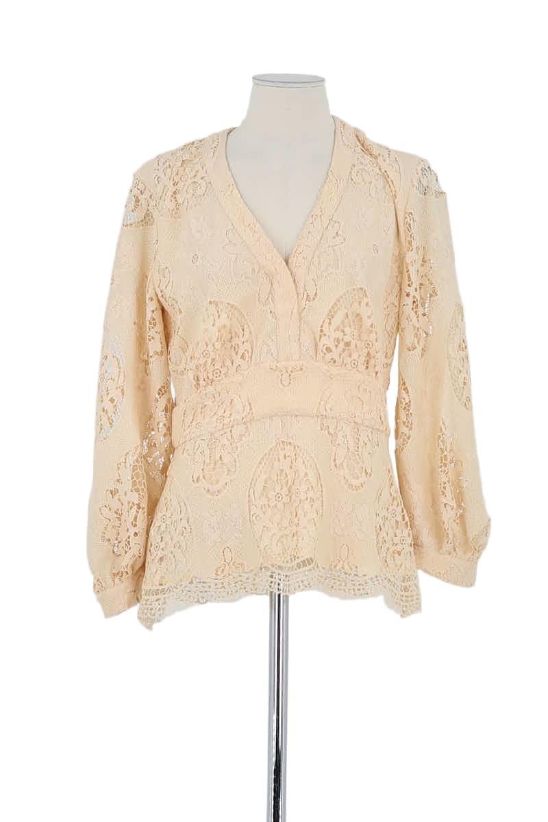 Blouse Maje Beige en Polyester, taille L - Seconde Main