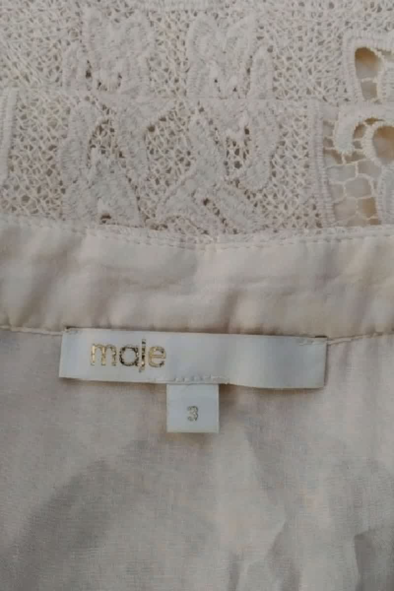 Blouse Maje Beige en Polyester